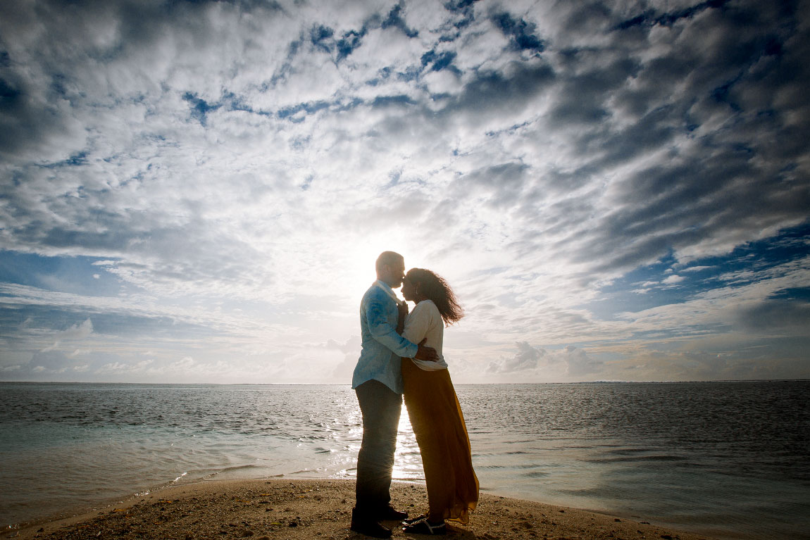 Saudi Arabian couple loveshoot in Maafushi beach, Maldives